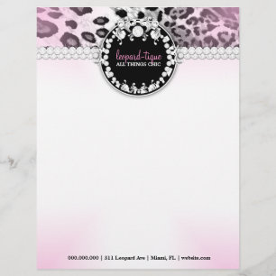 Papel Timbrado O Leopardo-Tique 311 cor-de-rosa desvanece-se