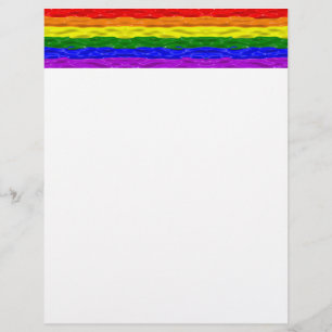 Papel Timbrado O orgulho arco-íris do SlipperyJoe colores líquido