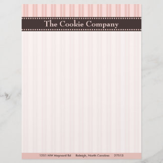 Papel Timbrado O rosa listra o cabeçalho