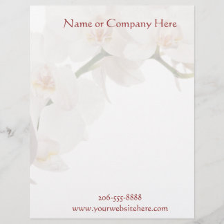 Papel Timbrado Orquídea de traça branca