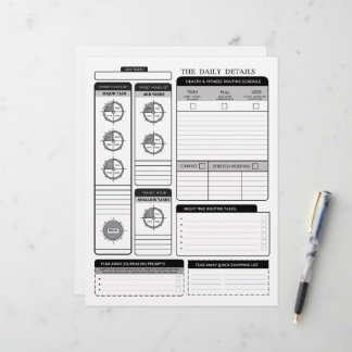 Papel Timbrado Os Detalhes Diários Página Suplementar de Planejam