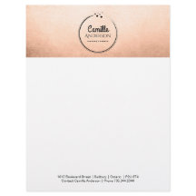 Ouro cor-de-rosa e cabeçalho customizável dos