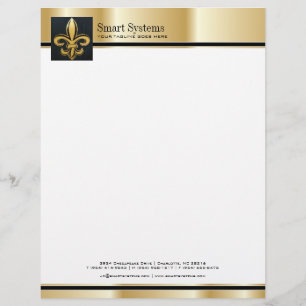 Papel Timbrado Ouro profissional e cabeçalho preto