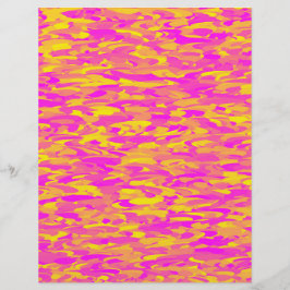 Papel Timbrado Padrão Abstrato Rosa Amarelo Laranja