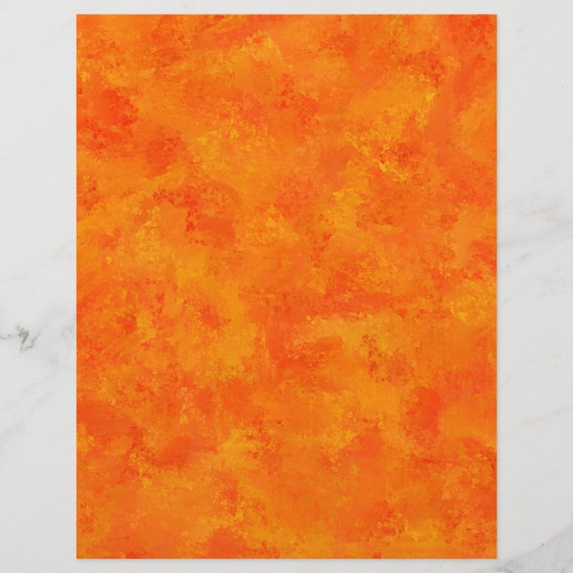 Papel Timbrado Padrão de Abstrato Laranja (Frente)