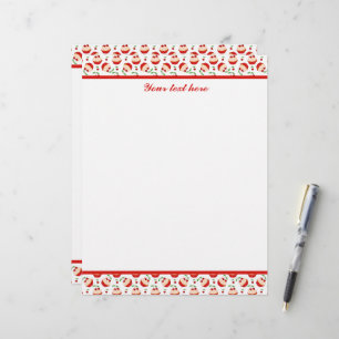 Papel Timbrado Padrão de cupcakes em azulejos fofos