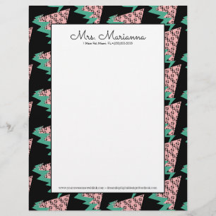 Papel Timbrado Padrão de Formas de Fatia de Verão de Melancia Geo