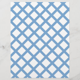 Papel Timbrado Padrão de Listra de Diamante Arlequim Branco Azul