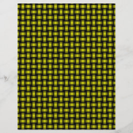 Papel Timbrado Padrão de Tecido Amarelo Preto