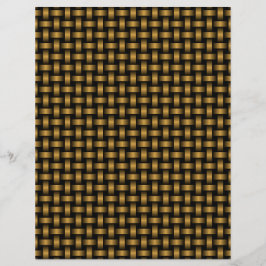 Papel Timbrado Padrão de Tecido Preto Laranja