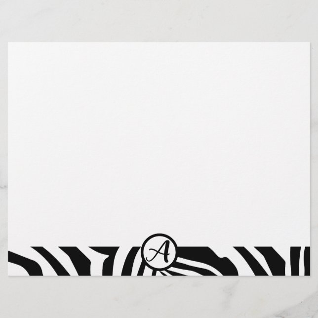 Papel Timbrado Padrão de Zebra (Frente)