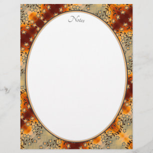 Papel Timbrado Padrão Floral da cinza