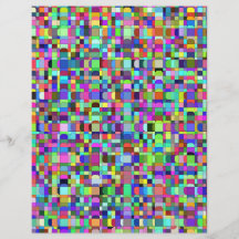 Padrão Multicolor de Formas Quadradas Abstratas