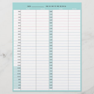 Papel Timbrado Páginas do livro de compromisso de 1 dia do salão