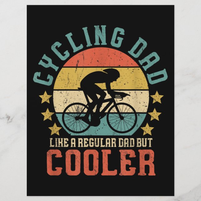 Papel Timbrado Pai de bicicleta Mens Rider & Dia de os pais de ci (Frente)