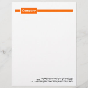 Papel Timbrado Painel e Linha - Laranja