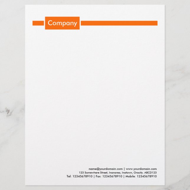 Papel Timbrado Painel e Linha - Laranja (Frente)