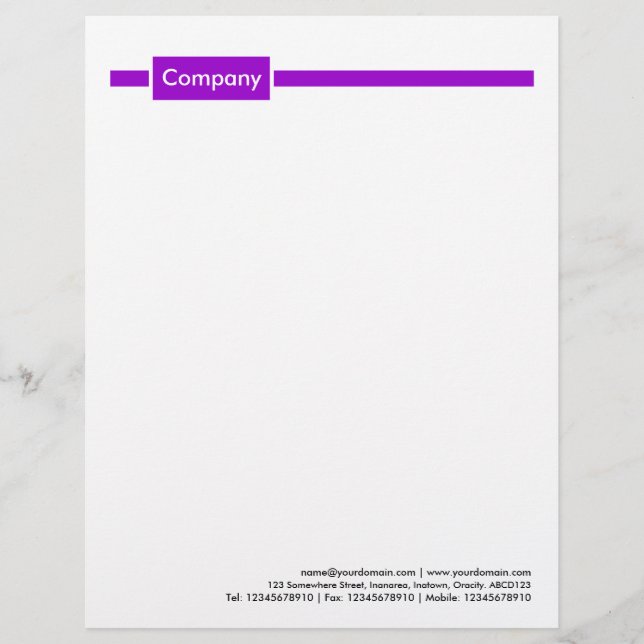 Papel Timbrado Painel e Linha - Roxo (Frente)