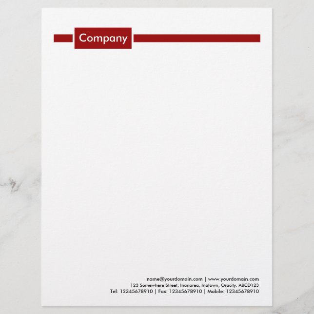 Papel Timbrado Painel e Linha - Ruby Vermelho (Frente)
