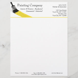 Papel Timbrado Painting Painter Service Company Brussel Amarelo