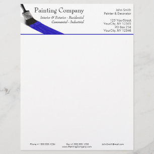 Papel Timbrado Painting Painter Service Company Brussel Blue