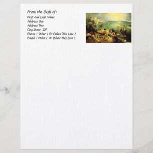 Papel Timbrado Paisagem de Bruegel com queda de Ícaro - 1558