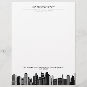 Papel Timbrado Paisagem Urbana de Imóveis Modernos