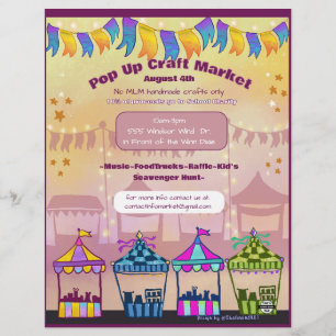 Papel Timbrado Panfletos de Evento de Mercado Pop Up (Sem IA)