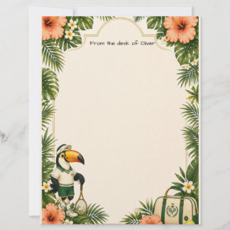 Papel Timbrado Papelaria Cabeçalho Cute Retro Ténis Tucano Crianç