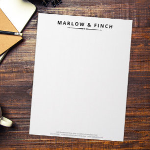 Papel Timbrado Papelaria de Empresa Personalizada Minimalista,