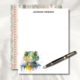 Papel Timbrado Papelaria de Luxo Crocodilo Aquarela