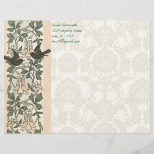Papel Timbrado Papelaria Vintage Love Birds