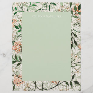 PAPEL TIMBRADO PAPELETA : WILLIAM MORRIS : "JASMINE"