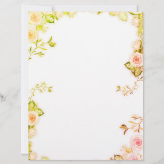 Papel Timbrado Papier à lettres fleur rose