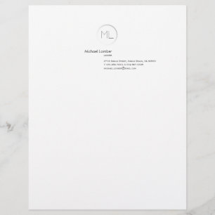 Papel Timbrado Parte superior moderna minimalista do cabeçalho do