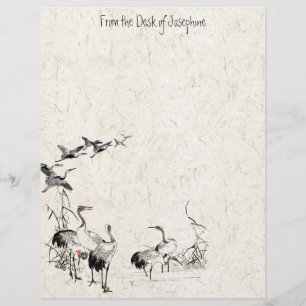 Papel Timbrado Pássaro Japonês Cerrado