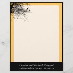 Papel Timbrado Pássaros do Amor, cabeça de casamento