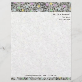 Papel Timbrado Pastels personalizados da rocha com endereço do