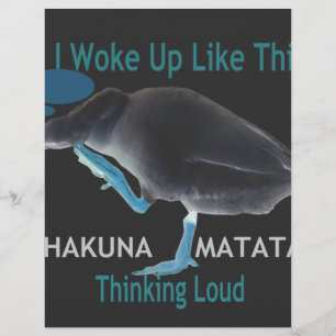 Papel Timbrado Pato com eu acordei como este texto do & Hakuna Ma