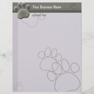 Papel Timbrado Paw Tracks Veterinarian Business Lethead