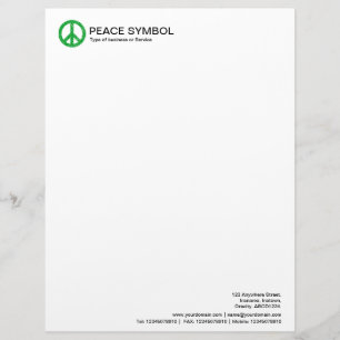 Papel Timbrado Paz Áspera - Verde Grama