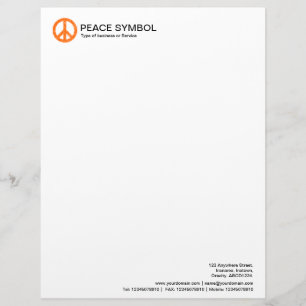 Papel Timbrado Paz Bruta - Laranja