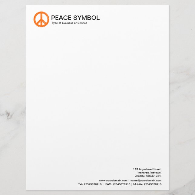 Papel Timbrado Paz Bruta - Laranja (Frente)