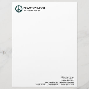 Papel Timbrado Paz Bruta - Verde Escuro