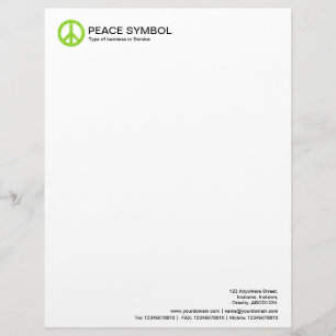 Papel Timbrado Paz dura - Verde marciano