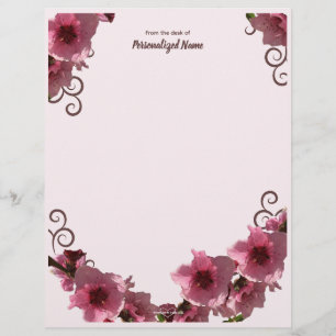 Papel Timbrado Peach Blossoms Unline