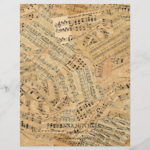 Papel Timbrado Peças de Vintage Music ID389