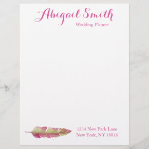 Papel Timbrado Pena boémia cabeçalho personalizado