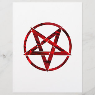 Papel Timbrado Pentagrama do diabo vermelho