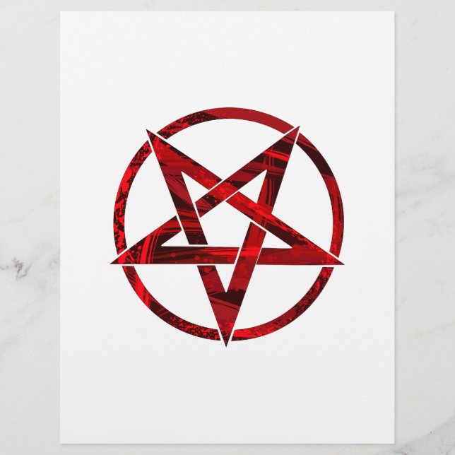 Papel Timbrado Pentagrama do diabo vermelho (Frente)